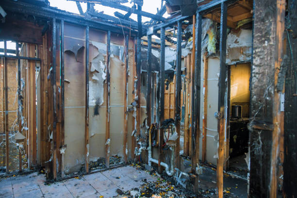 Professional Fire Damage Removal technician working in East Farmingdale, NY